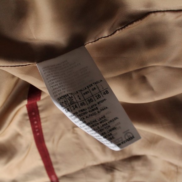 Max Mara Studio Gregory Teddy Alpaca and Wool Coat Size 14 Tan - Picture 10 of 10